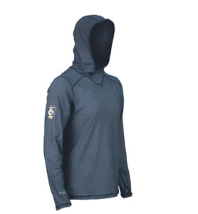 DragonWear | Pro Dry Tech FR LS Hooded Shirt | Heather Navy DragonWear | Pro Dry Tech FR LS Hooded Shirt | Heather Navy