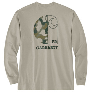 Carhartt | FR Force Lightweight LS Longhorn Graphic T-Shirt | Greige
