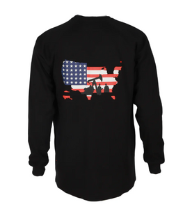 Forge | FR Crewneck Graphic Tee | USA Derrick | Black