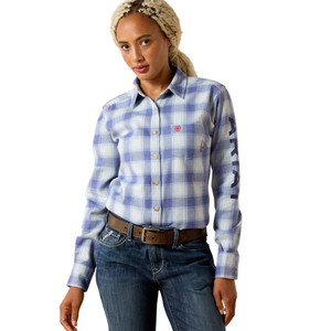 Ariat | Women's FR Paige Logo LS Work Shirt |Costal Fjord