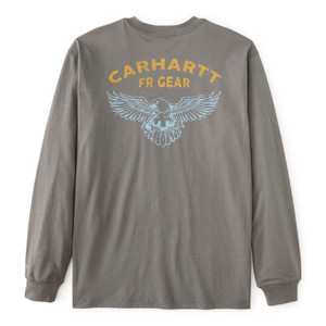 Carhartt | FR Force Lightweight LS Eagle Graphic T-Shirt | Mud Gray