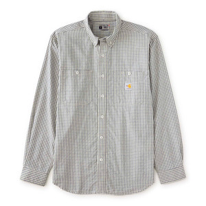 Carhartt | FR Force Sun Defender LS Plaid Shirt | Steel/Malt
