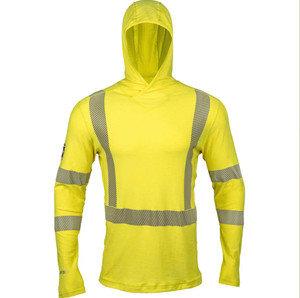 DragonWear | FR Pro Dry Tech FR LS Hooded Shirt | Class 3 | Hi-Vis Yellow