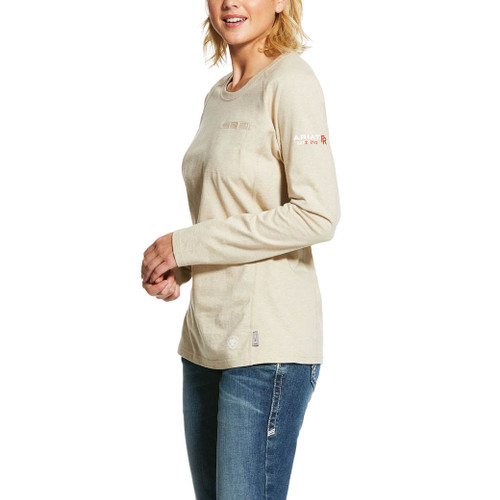 Ariat | Women's FR Air Crew T-Shirt | Sand Heather