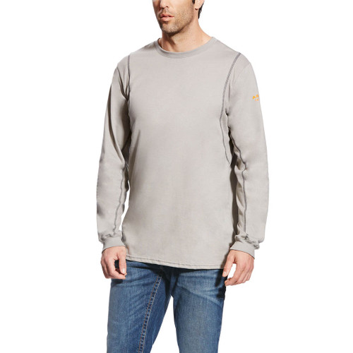 Ariat | FR AC Crew T-Shirt | Silver Fox
