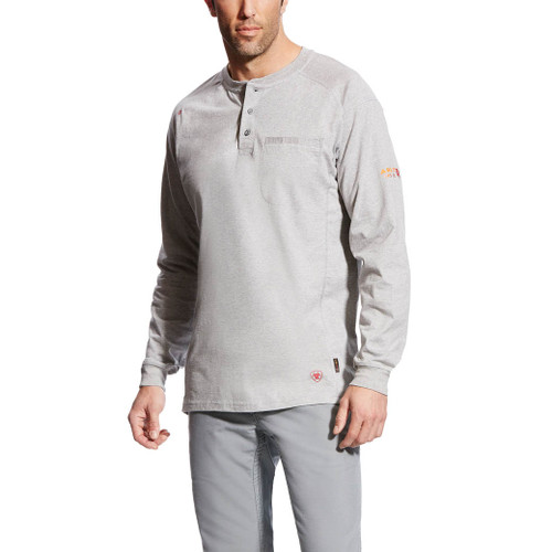 Ariat | FR Air Henley Top | Silver Fox Heather