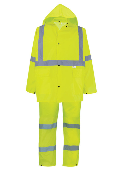 FrogWear¬Æ HV Three-Piece High-Visibility Rain Suit - EPC