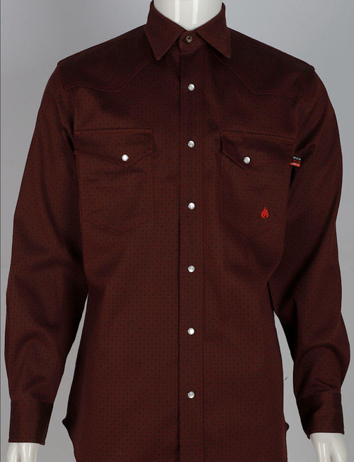 Forge | FR Stretch Snap Work Shirt | Seal Brown