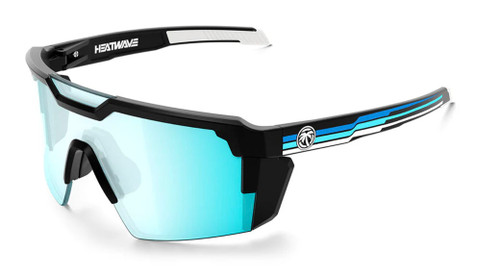 Heatwave | Future Tech Z87+ Safety Glasses | Side Stripe Blue Frame | Galaxy Lens