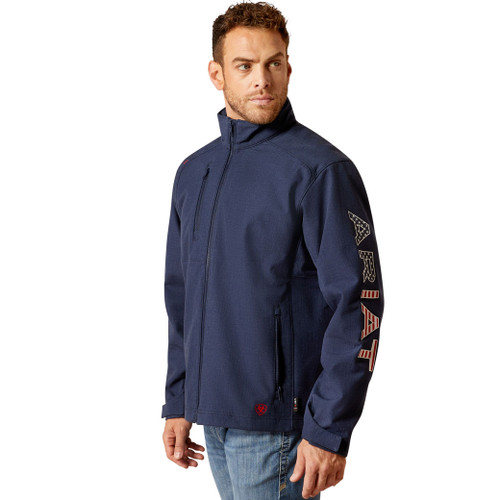 Ariat | FR Team Logo Softshell Jacket | Navy/USA