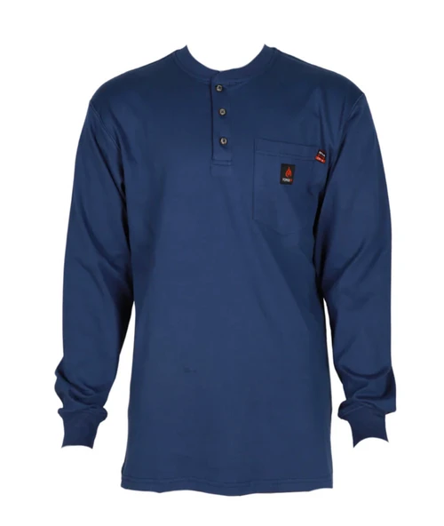 Forge | FR Lightweight Henley T-Shirt | Indigo
