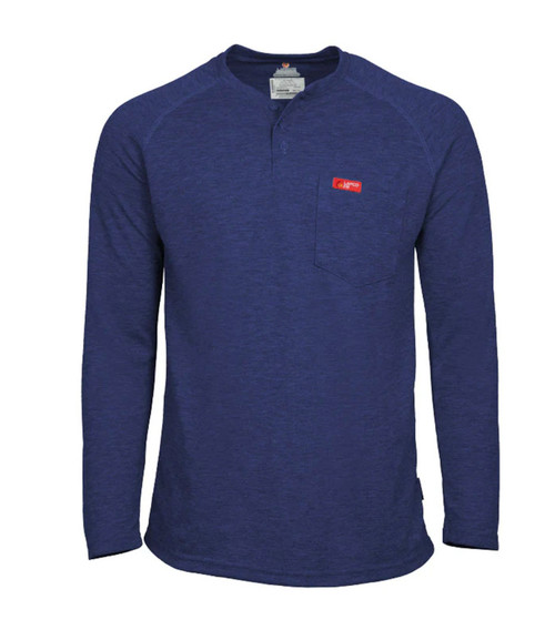 Lapco | 6 oz Tecasafe FR Raglan Henley T-Shirt | Royal