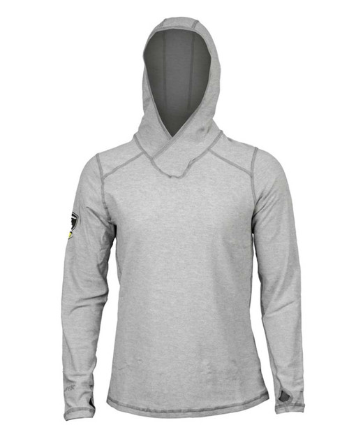 DragonWear | FR Women's Pro Dry Tech Hooded Shirt | Heather Grey