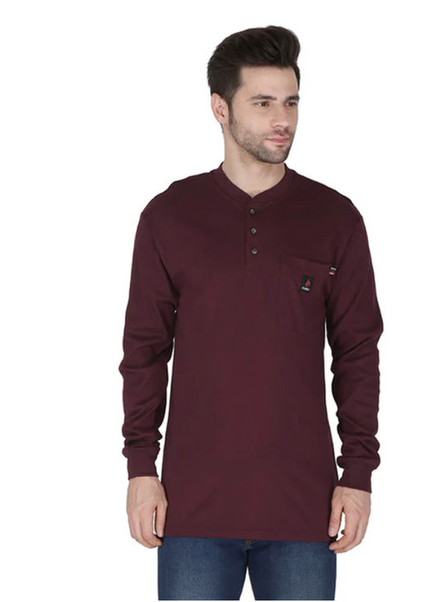 Forge | FR Stretch Henley | Burgundy