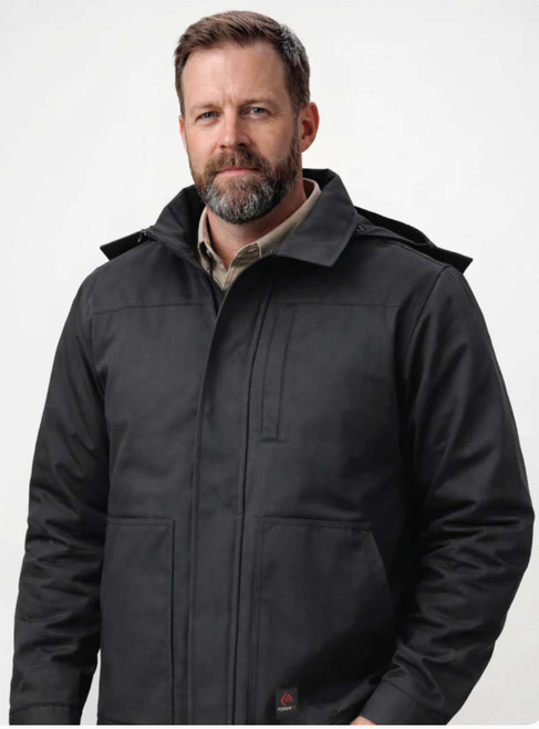 Forge | FR Stretch Insulated Duck Hooded Jacket | Charcoal Grey