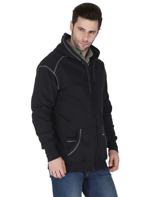 Forge | FR Zip-Up Hoodie with Contrast Stitching | Navy
