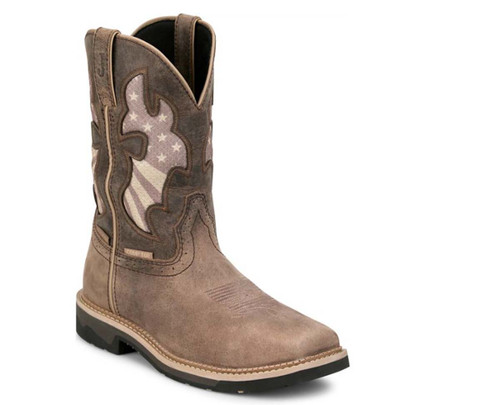 Justin | Bolt 11" WP CT | Antique Brown/Pecan