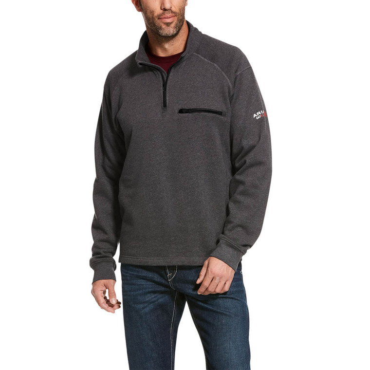 Ariat | FR Rev 1/4 Zip Top | Charcoal Heather