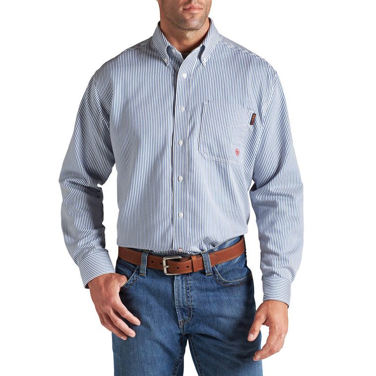 Ariat FR Bold Blue Stripe Work Shirt 