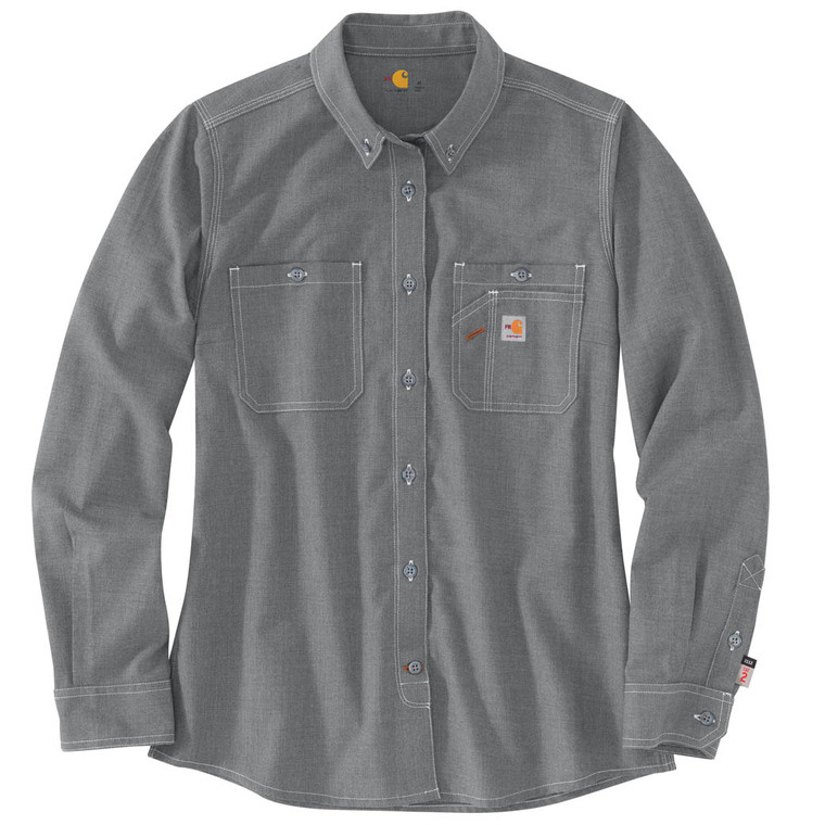 Carhartt | Women's FR Force Lightweight Button Shirt | Grey