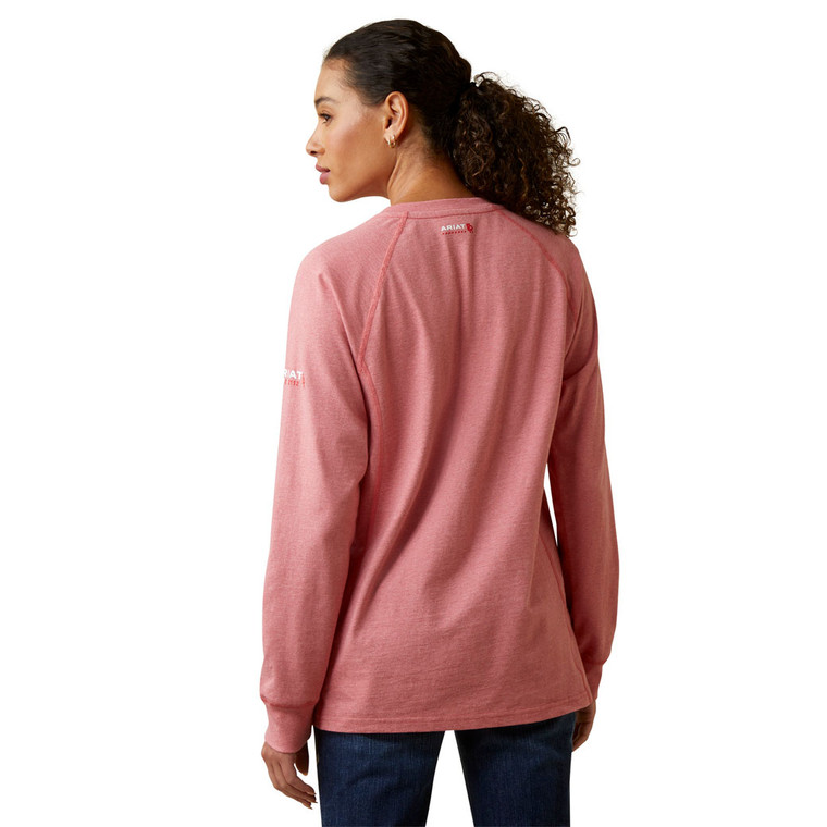 Ariat | Women's FR Air Henley LS Top | Sun Kissed Coral