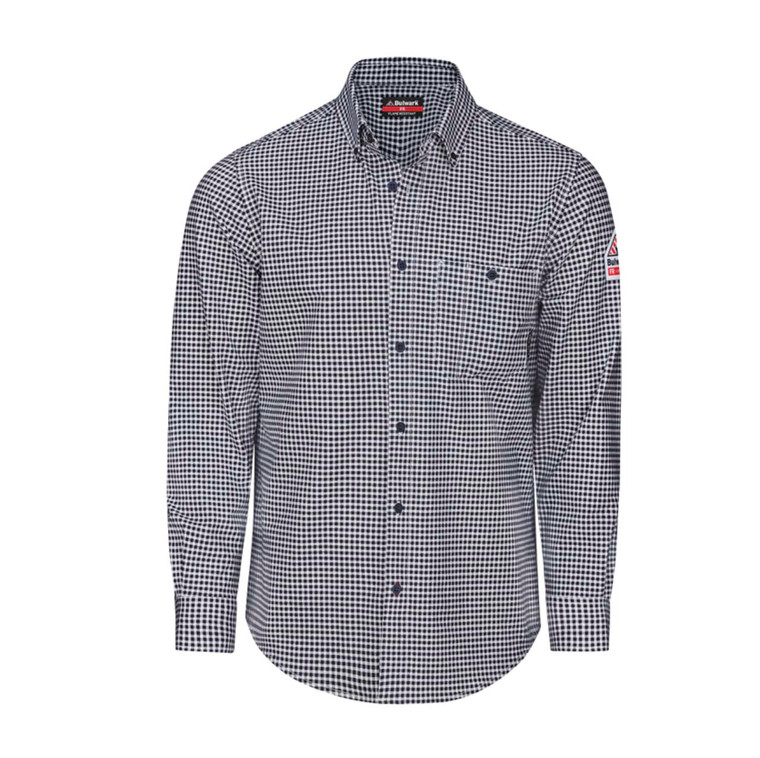 Bulwark | FR Flex Knit Plaid Work Shirt | Charcoal
