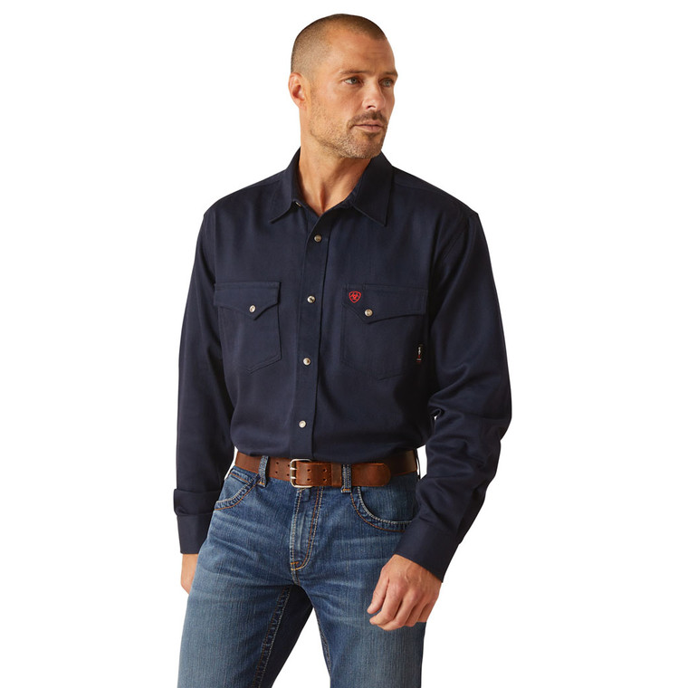 Ariat | FR Solid Snap Work Shirt | Navy
