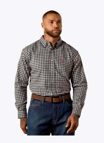 Ariat | FR Koufax Logo LS Work Shirt | Moonbeam