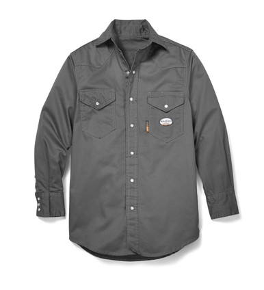 パフォチ ラキドロ Rasco FR Grey Lightweight Work Shirt - FR Clothing & Supply