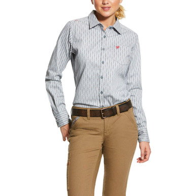 ARIAT Men's Fr Foraker Work Shirt White ARIAT Men's Fr Foraker Work Shirt White
