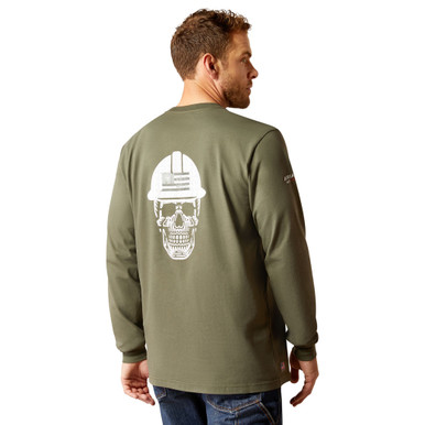 ARIAT Men's Fr Roughneck Skull Logo T-Shirt - View #3