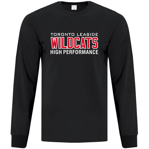 LHP Adult Cotton Long Sleeve Tee - Black (LHP-037-BK)