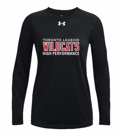 Leaside Wildcats Hockey High Performance Under Armour Women's Long Sleeve Locker T-Shirt - Black (LHP-223-BK)