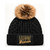 Leaside Wildcats Cable Knit Pom Toque -Black (LWH-900-BK.AJ-1E140L-BLBG-OS)