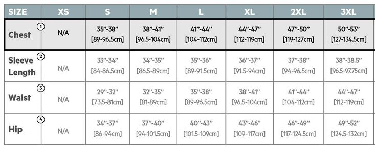 Stormtech Jacket Sizing Chart