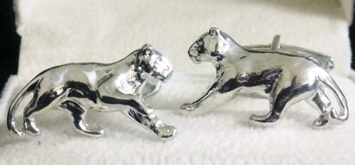 STERLING SILVER PANTHER CUFFLINKS