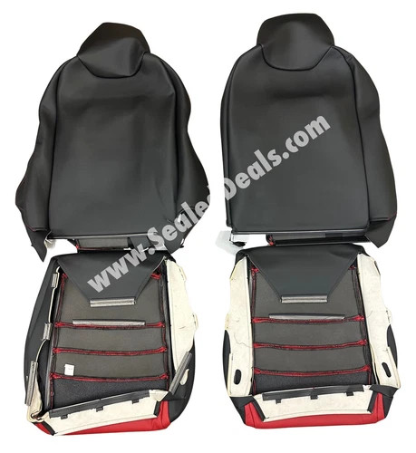 Leather Seat Covers Kit for 2018-2023 Jeep Wrangler JL 4 Door - Red