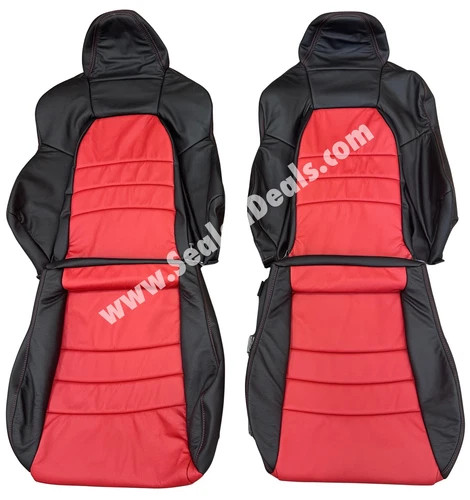 Leather Seat Covers Kit for 2018-2023 Jeep Wrangler JL 4 Door - Red