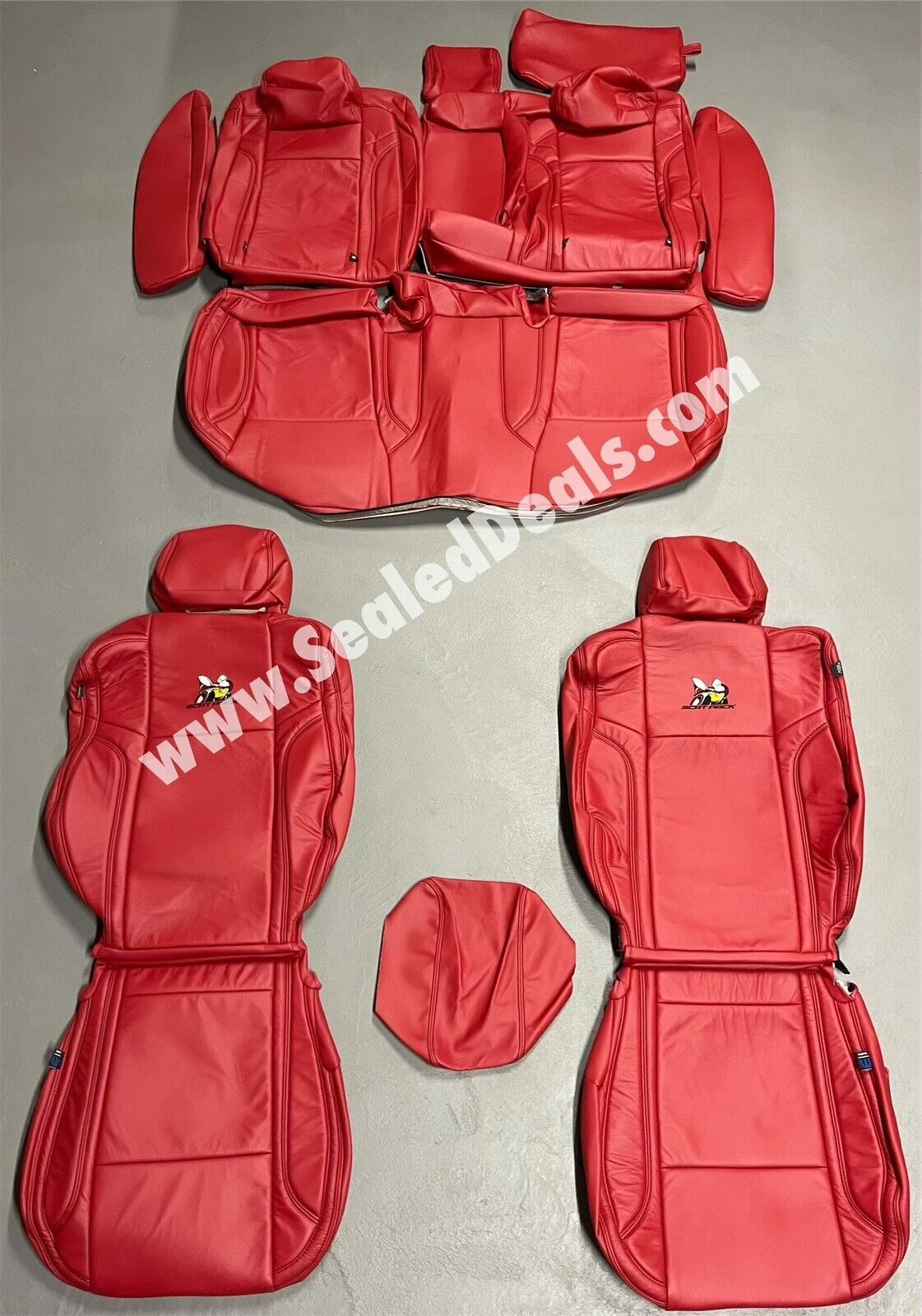 Katzkin Mopar Leather Seat Covers Kit for 20152022 Dodge Charger Custom Black with Scat Pack Logo