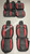 Mopar Black & Red Leather Seat Covers For 2020-23 Jeep Gladiator w/ Logo