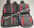 Mopar Katzkin Black & Red Leather Seat Covers For 2020-23 Jeep Gladiator w/ Logo