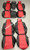 Katzkin Black & Red Leather Seat Covers for 2011-2023 Toyota 4Runner SR5 2 Row