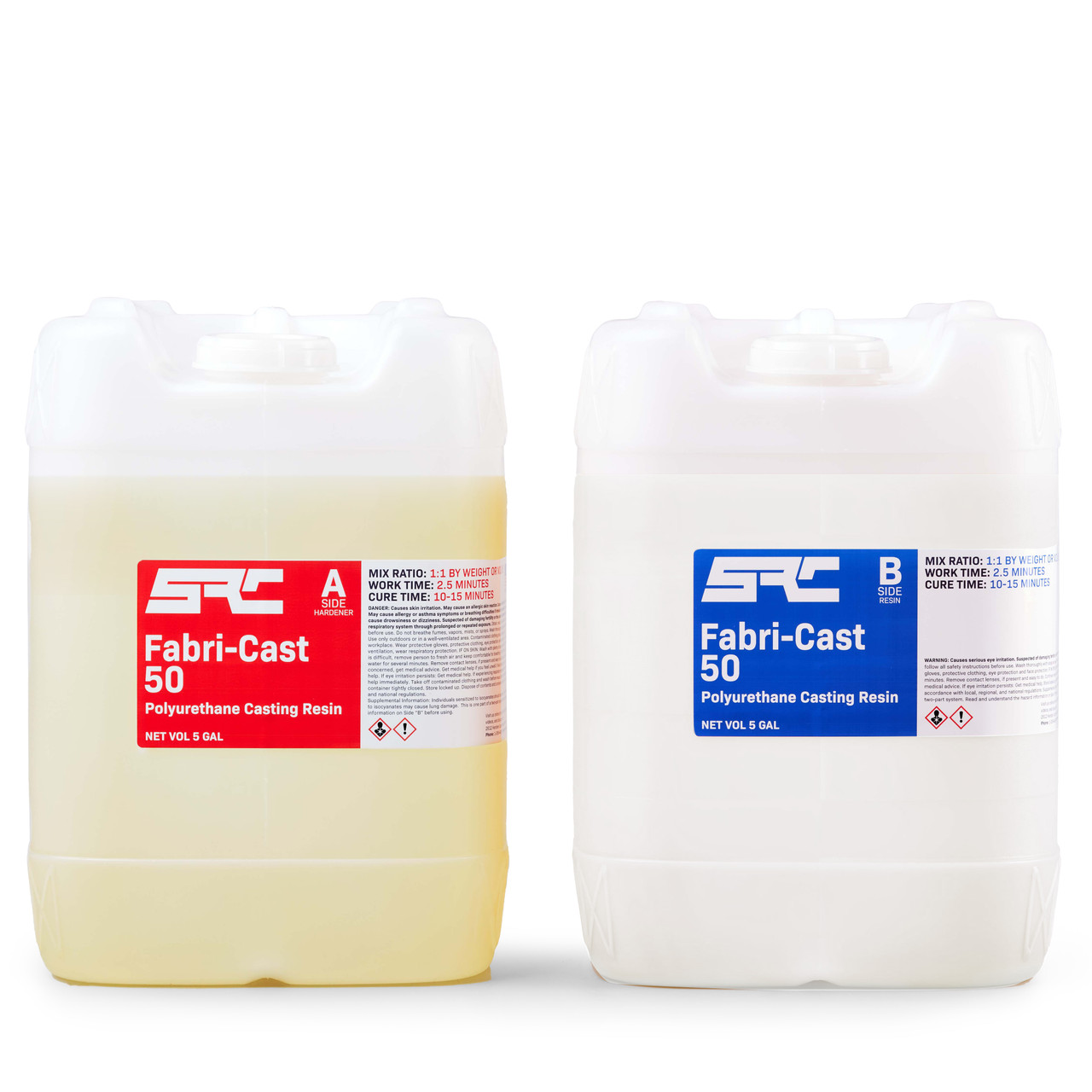 Specialty Resin & Chemical Fabri-Cast 50 [2-Gallon Kit], 2-Part  Polyurethane Casting Resin for Models, Figurines, and Sculptures, Beginner  Liquid Molding Set, Ultra Low Viscosity and Fast Curing