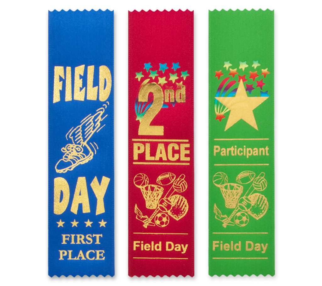 Field Day Award Ribbons Bookmark Style