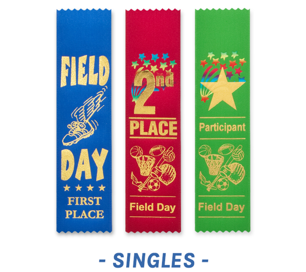 Field Day Award Ribbons Bookmark Style