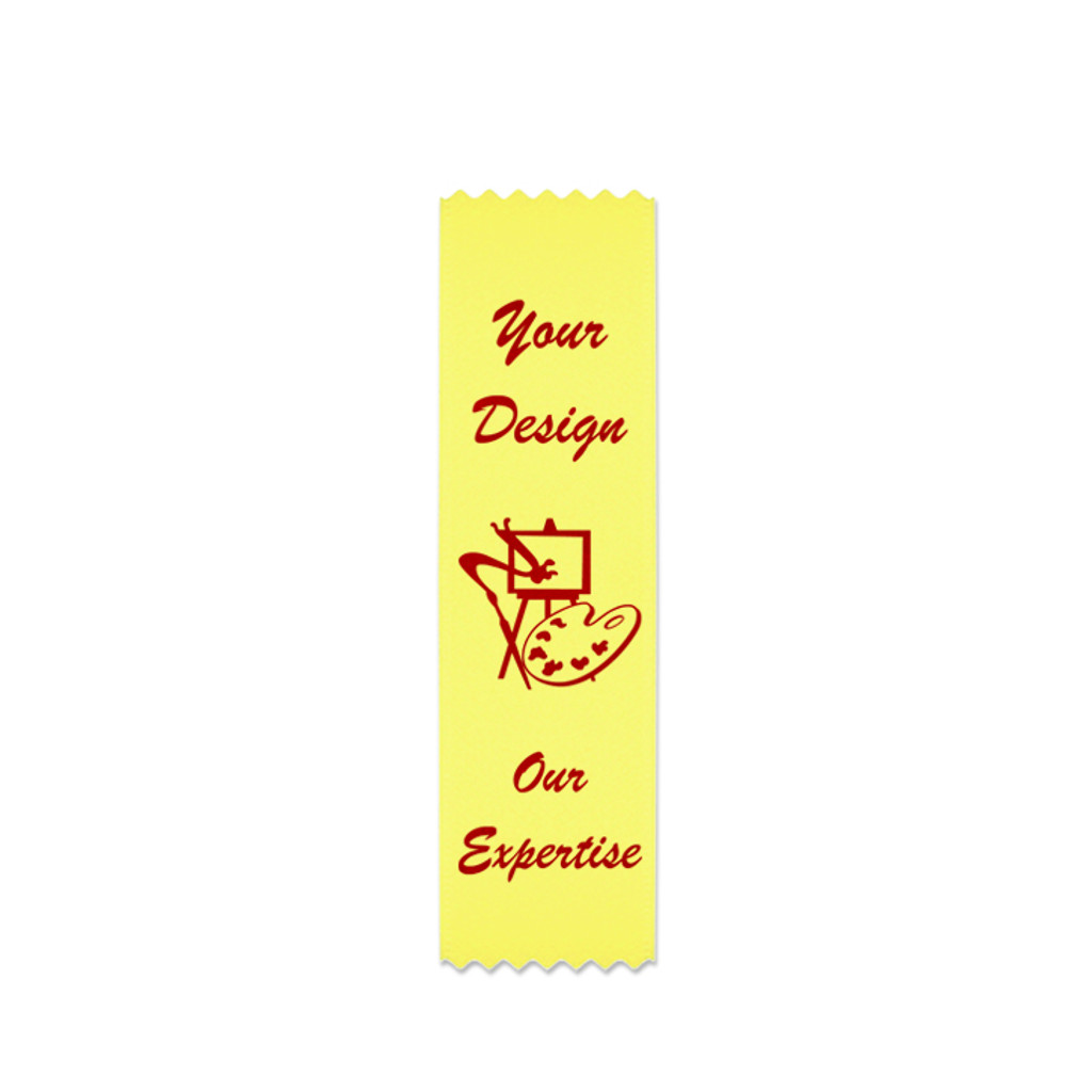 Custom 6 inch Flat Ribbon - bookmark badge ribbon