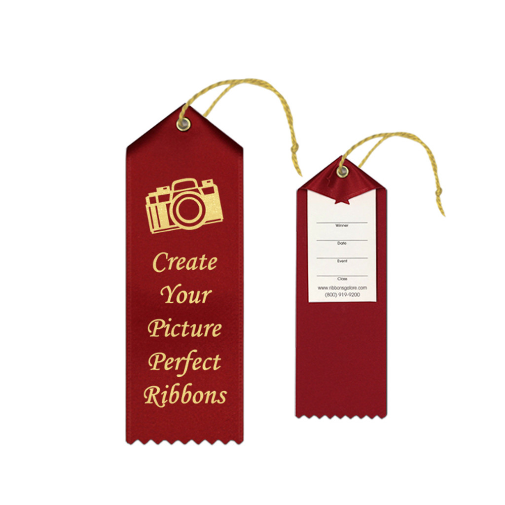 Custom Ribbon 2x6 Peaked W event Card Custom Ribbon 2x6 Peaked W event Card