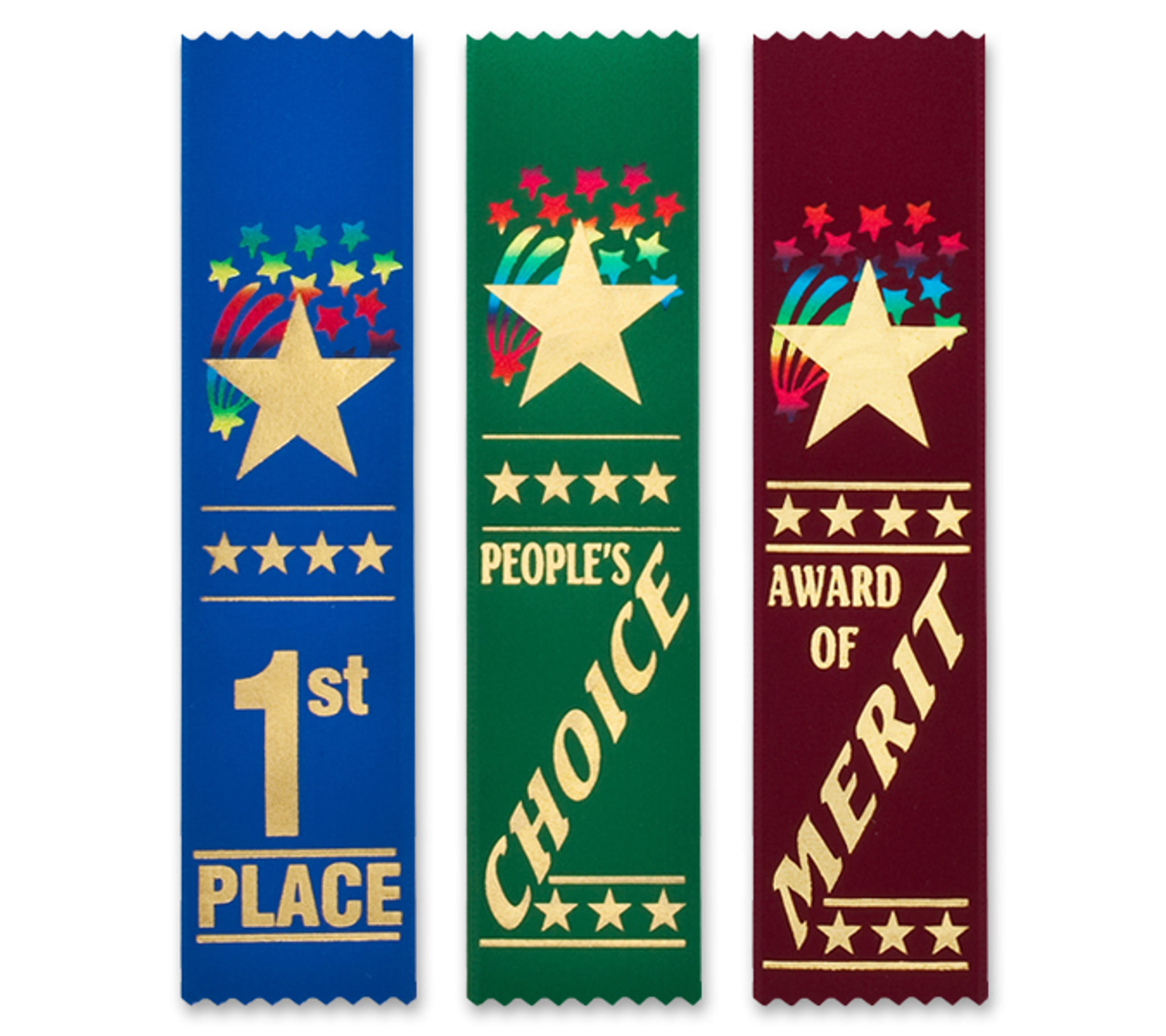 Starburst Award Ribbons Bookmark Style