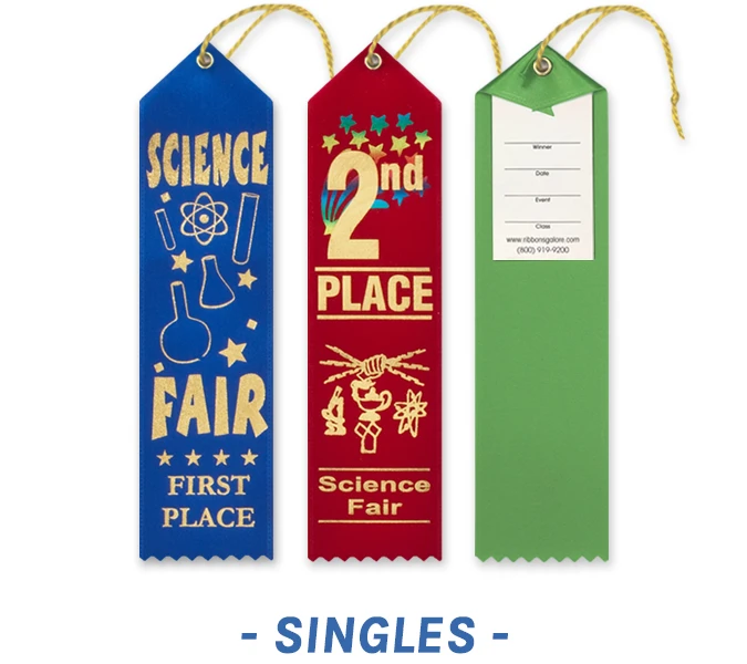 Singles - Science Fair Ribbons - Carded