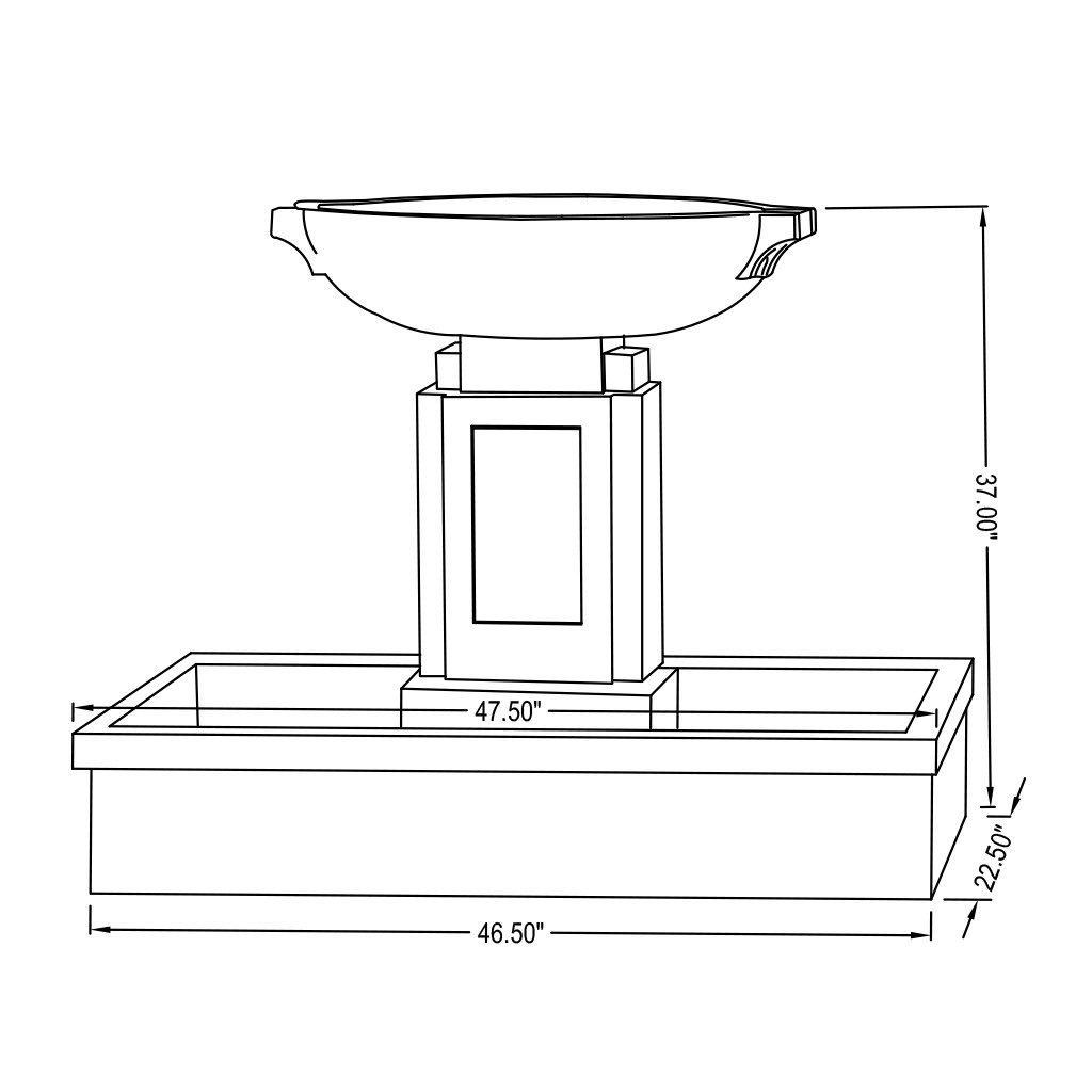 Highest Quality Case Stone Garden Fountains. Made in USA. Austin Fountain